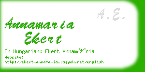 annamaria ekert business card